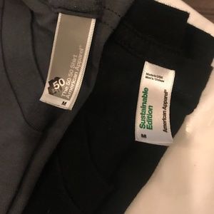 American Apparel T-shirts 1 Dark Grey 1 Black